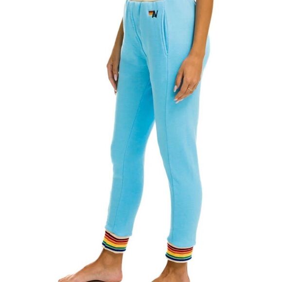 New Aviator National RAINBOW RIB POCKET SWEATPANTS Navy Small - Picture 13 of 13